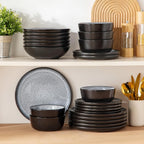 Bubble Stoneware Dinner Set for 4 Reactive Glaze (12 Piece)