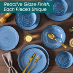 Bubble Stoneware Dinner Set for 4 Reactive Glaze (12 Piece)