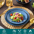 Bubble Stoneware Dinner Set for 4 Reactive Glaze (12 Piece)