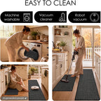 Buffalo Plaid Kitchen Rugs Set + Non Slip