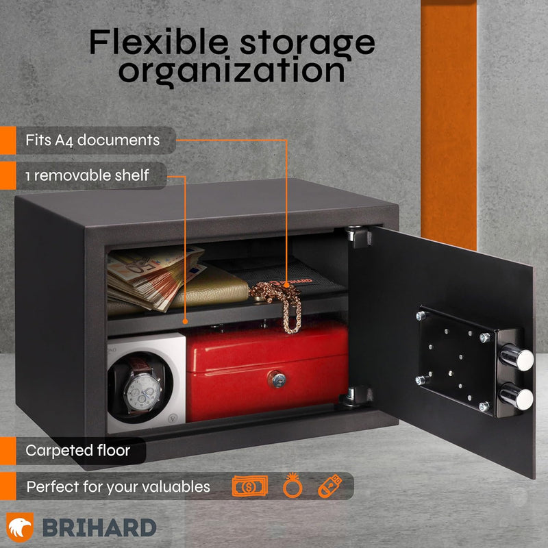 Business Xl Key Lock Safe with Fireproof