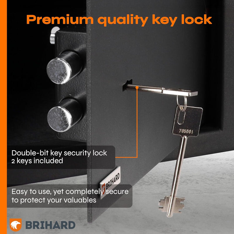 Business Xl Key Lock Safe with Fireproof