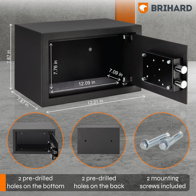 Business Xl Key Lock Safe with Fireproof