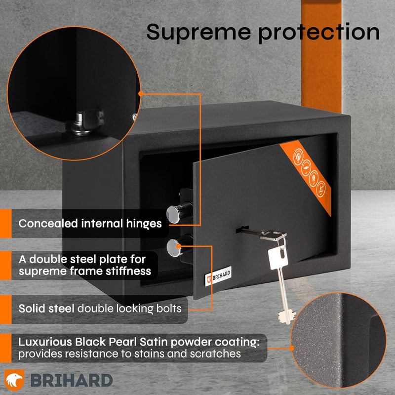Business Xl Key Lock Safe with Fireproof