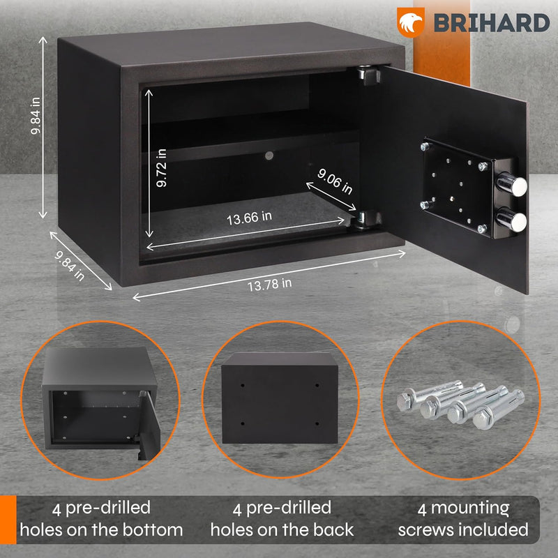 Business Xl Key Lock Safe with Fireproof