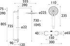 Buzz Diverter Bar Thermostatic Mixer Shower