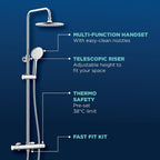 Buzz Diverter Bar Thermostatic Mixer Shower