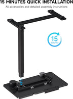 Bzium Overbed Bedside Table with Hidden Wheels Adjustable
