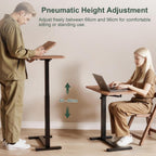 C Shaped Side Table Adjustable Height with Hidden