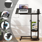 C Shaped Side Table Sofa with Charging Station