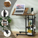 C Shaped Side Table Sofa with Charging Station