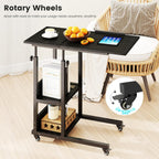 C Shaped Side Table Sofa with Charging Station