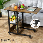 C Shaped Side Table Sofa with Charging Station