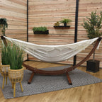 C8spct-00 Double Cotton Hammock with Solid Pine Arc