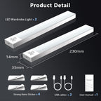 Cabinet Kitchen Lights 2000mah Cupboard Motion Sensor (2 Pack)