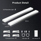 Cabinet Kitchen Lights 2000mah Cupboard Motion Sensor (2 Pack)