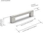 Cabinet Pulls Hardware Drawer Handles Stainless Steel Kitchen (10 Pack)