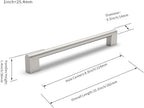 Cabinet Pulls Hardware Drawer Handles Stainless Steel Kitchen (10 Pack)