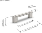 Cabinet Pulls Hardware Drawer Handles Stainless Steel Kitchen (10 Pack)