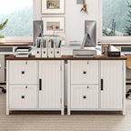 Cabinet Wooden Filing with 2 Lockable Drawers Under
