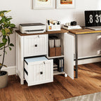 Cabinet Wooden Filing with 2 Lockable Drawers Under