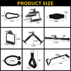 Cable Machine Attachment Set Multi-Functional Gym Attachments