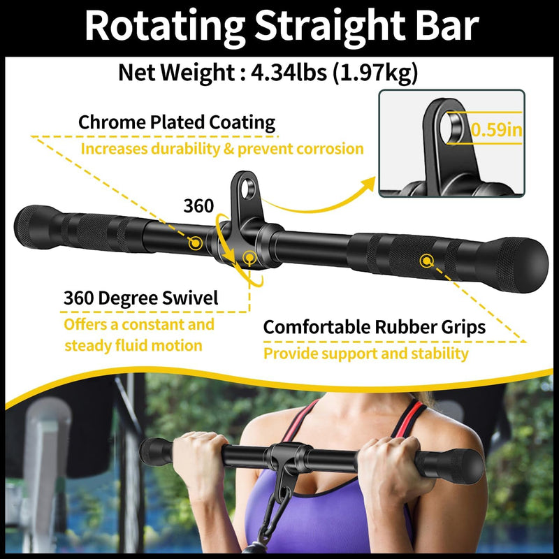 Cable Machine Attachment Set Multi-Functional Gym Attachments