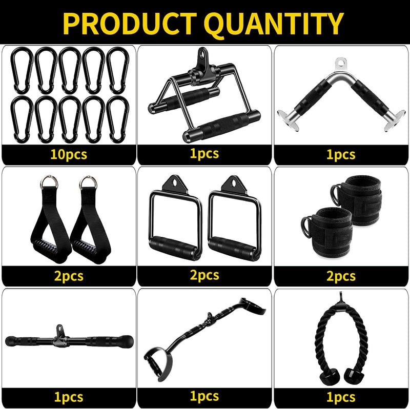 Cable Machine Attachment Set Multi-Functional Gym Attachments