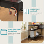 Caiyun L Shaped Computer Desk with 2 Drawers