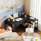 Caiyun L Shaped Computer Desk with 2 Drawers
