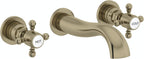 Camberley Wall Mounted Basin Mixer Tap Antique Brass