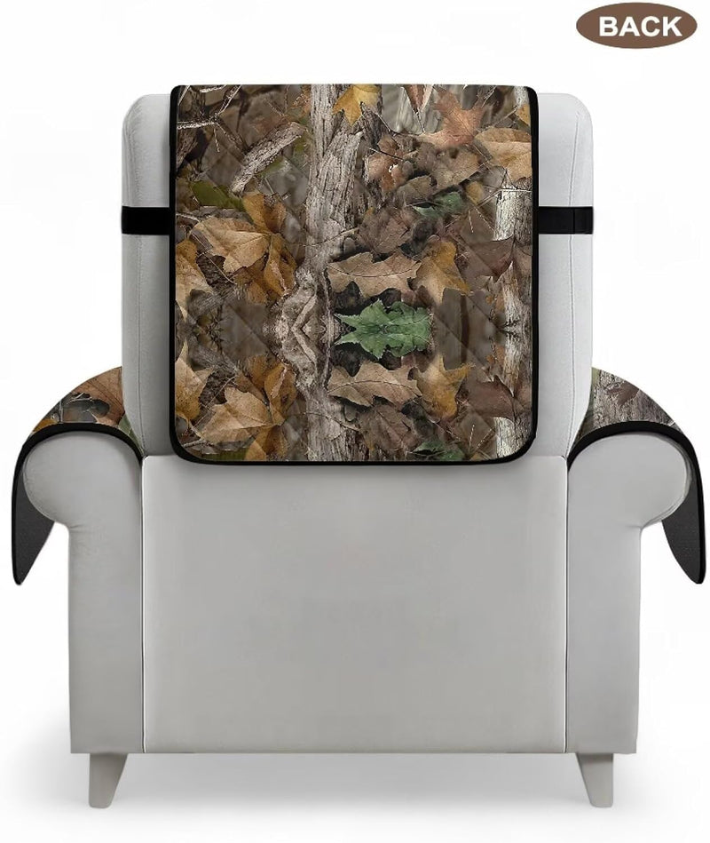 Camo Hunting Recliner Chair Cover Anti-Slip Protector