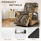 Camo Hunting Recliner Chair Cover Anti-Slip Protector