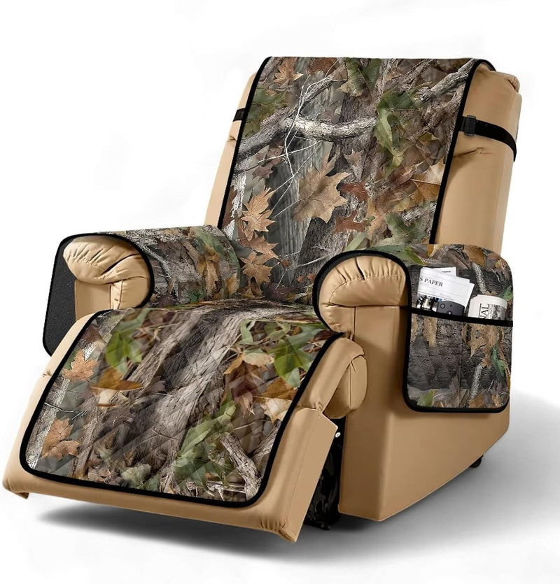 Camo Hunting Recliner Chair Cover Anti-Slip Protector