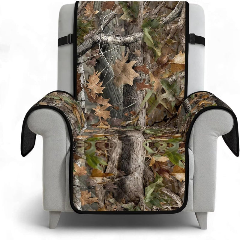 Camo Hunting Recliner Chair Cover Anti-Slip Protector