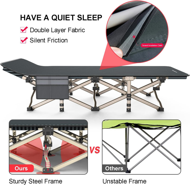 Camp Beds for Adults Comfortable Tent Folding Cot