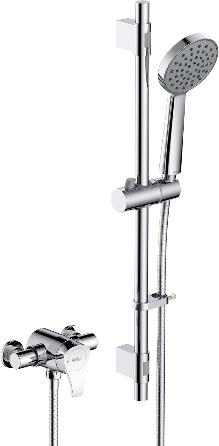 Capri3 Thermostatic Exposed Shower Valve with Riser Kit