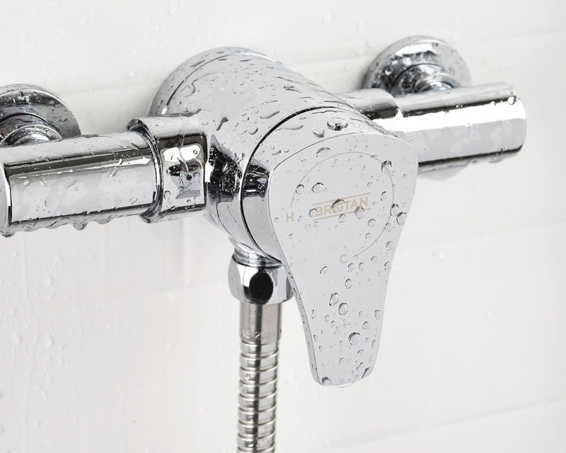 Capri3 Thermostatic Exposed Shower Valve with Riser Kit