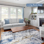 Modern Abstract Area Rug Living Room Extra Large