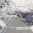 Modern Abstract Area Rug Living Room Extra Large