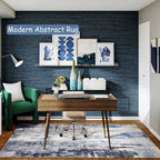 Modern Abstract Area Rug Living Room Extra Large