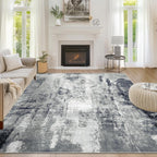 Modern Abstract Area Rug Living Room Extra Large