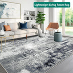 Modern Abstract Area Rug Living Room Extra Large