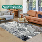 Modern Abstract Area Rug Living Room Extra Large