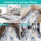 Modern Abstract Area Rug Living Room Extra Large
