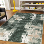 Modern Abstract Area Rug Living Room Extra Large