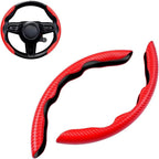 Car Steering Wheel Cover Universal Carbon Fiber Segmented