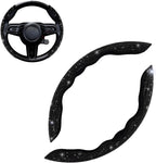 Car Steering Wheel Cover Universal Carbon Fiber Segmented