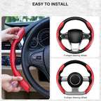 Car Steering Wheel Cover Universal Carbon Fiber Segmented