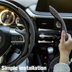 Car Steering Wheel Cover Universal Carbon Fiber Segmented